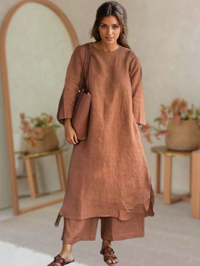 Mridula Elegant Pure Cotton Kurta Set - Image 3
