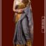 Woman wearing Mridula pure linen saree in grey with mustard yellow border