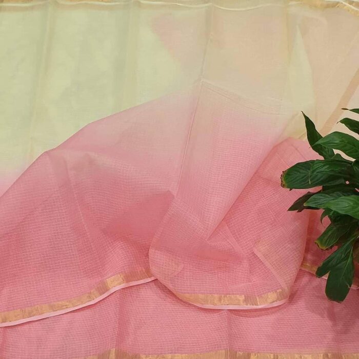 Kota doria pure cotton multi dye saree