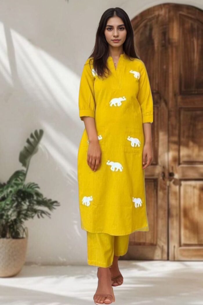 Mridula Premium Cotton Kurta Set – Subtle Summer - Image 3