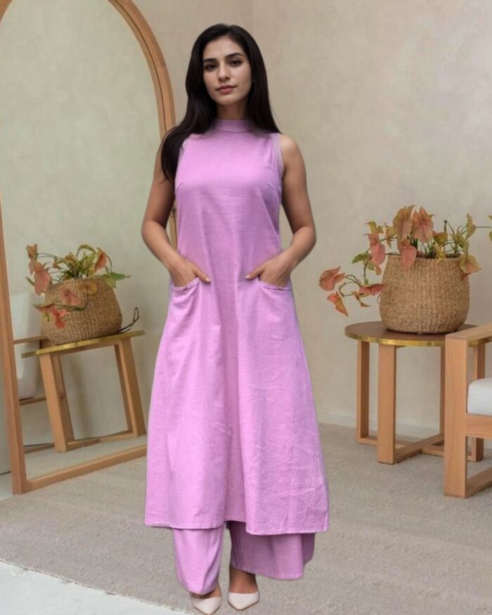 Mridula Halter Neck Cotton Co-ord Set for Women - Image 5