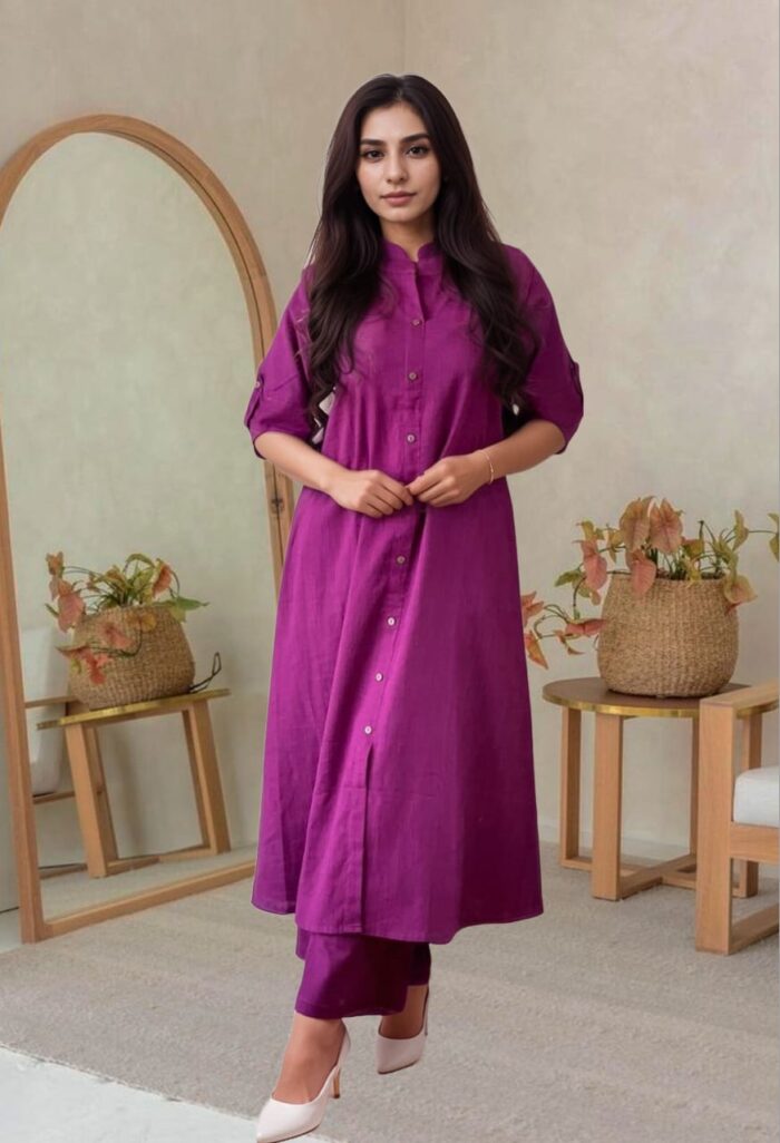 Mridula, half sleeves kurta set, pure cotton kurta set, pure cotton, trending, co ord set, kolkata, mridula, cotton kurta set, cotton co ord set.
